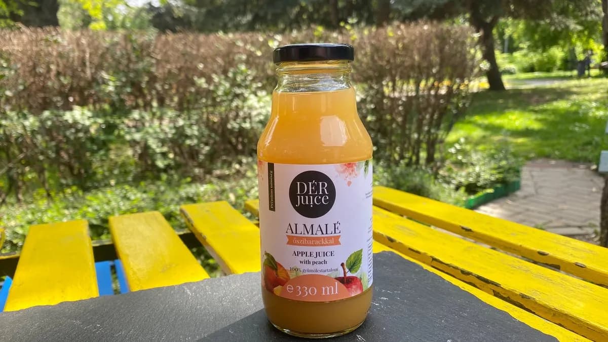 Dér Juice Alma-őszibarack 75% -25%, 0,33L