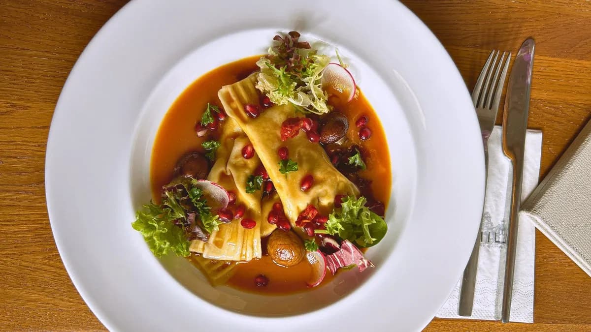 Parajos lágykecskesajtos ravioli (V)