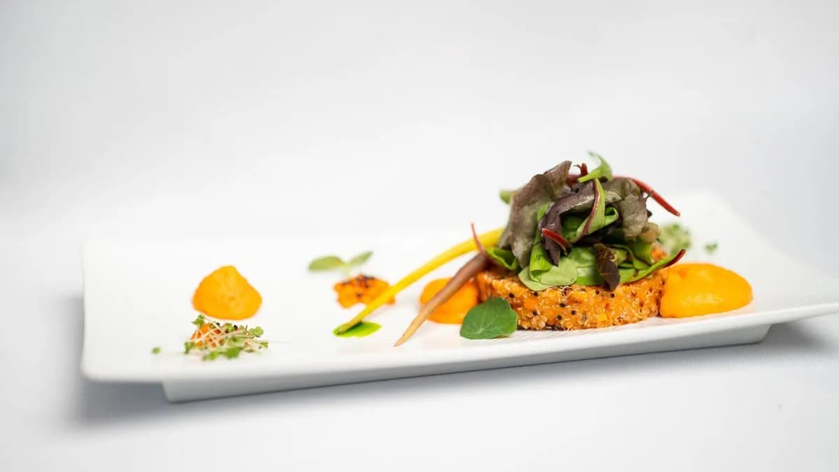 Quinoa saláta, sárgarépa textúrák