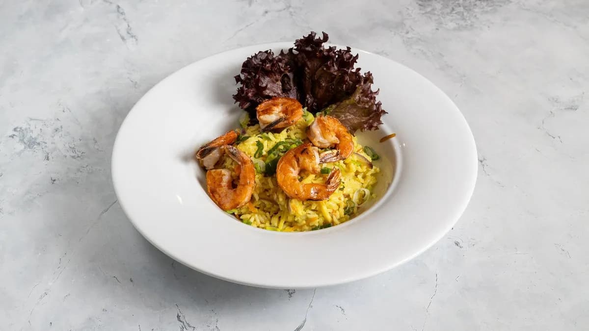 Sárga currys, kókuszos rizs rákkal