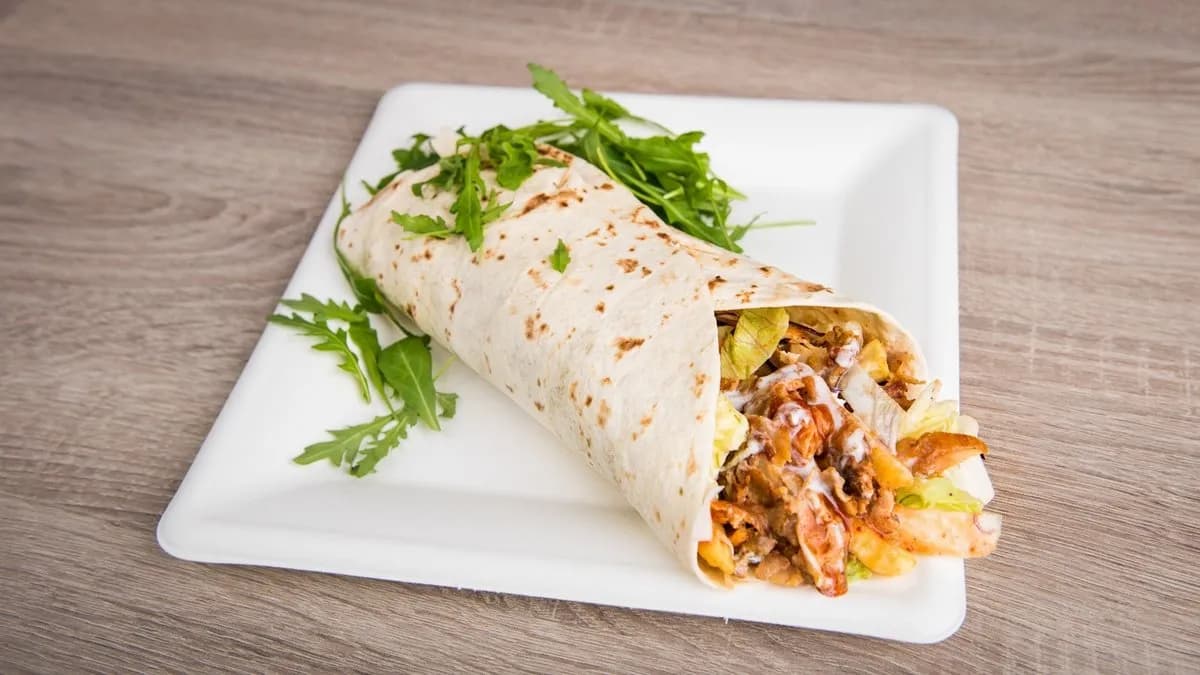 Gyros tortillában csak hússal