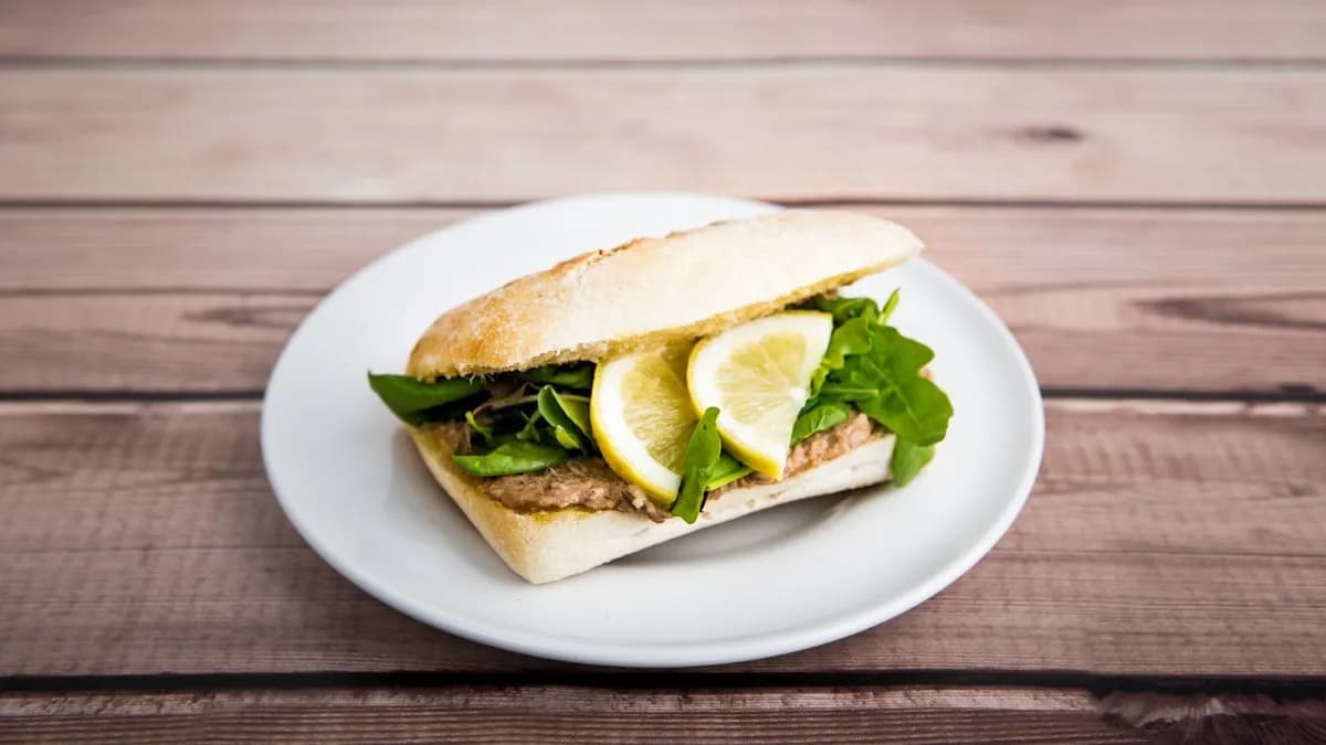 Vegán "tonhal"-krémes panini