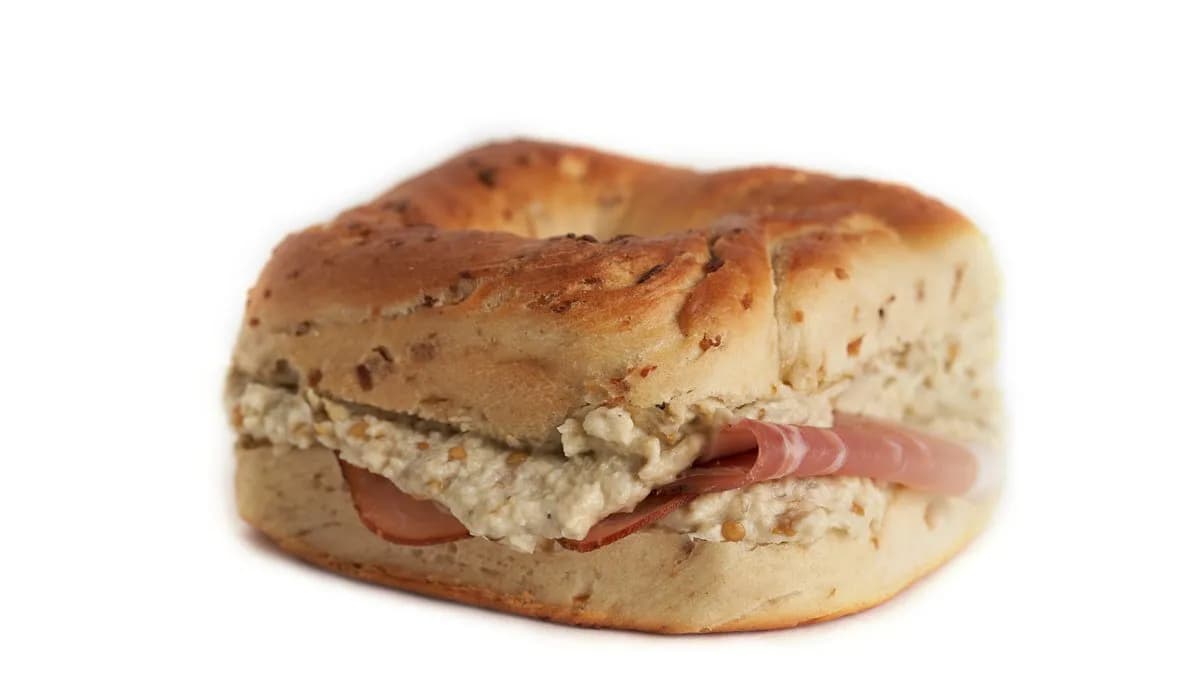 XL Eggplant bagel - Padlizsános kézműves kocka bagel