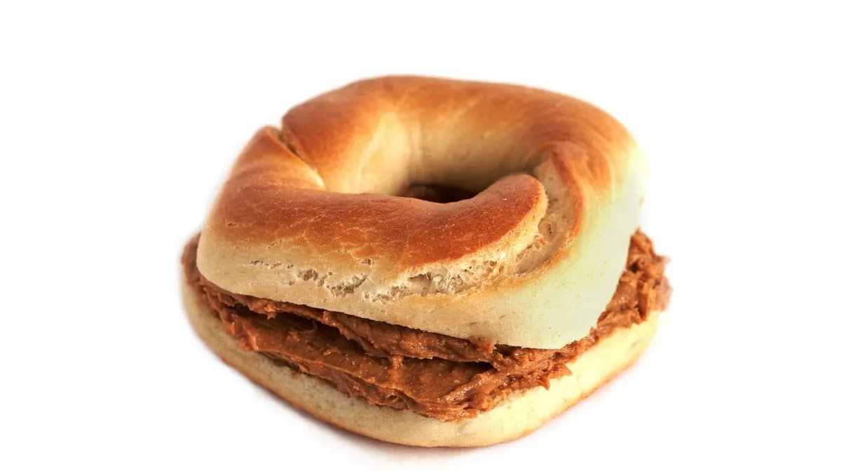 XL Peanut butter bagel - Földimogyoróvajas kézműves kocka bagel