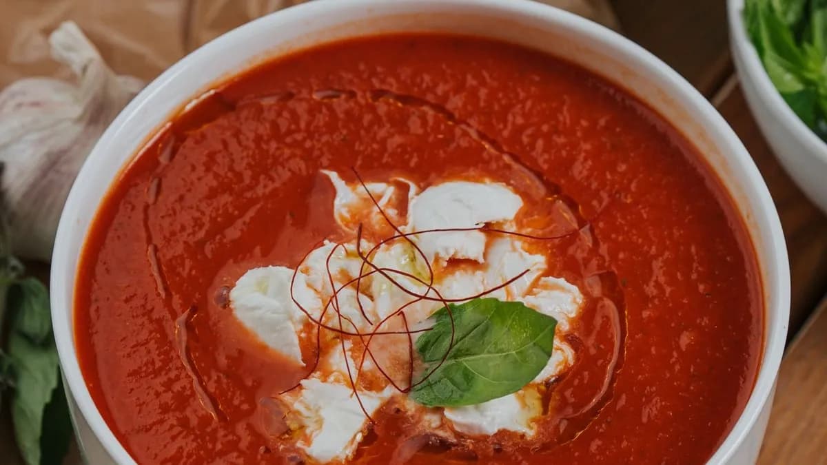 Olasz Paradicsomleves Bufalával