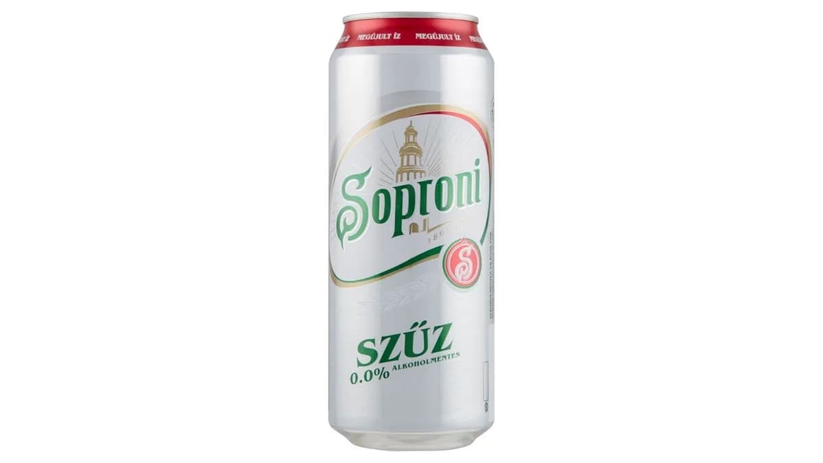 SOPRONI SZŰZ ALKOHOL MENTES DOBOZOS SÖR 0,5L