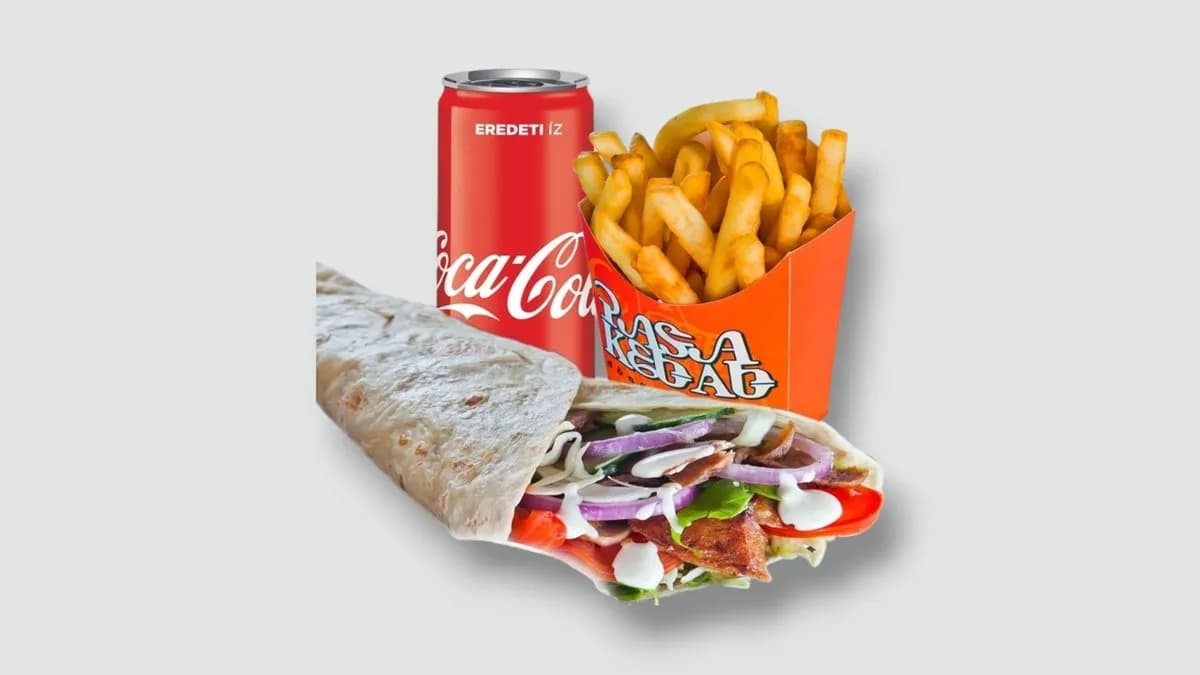 Borjúhúsos dürüm menü