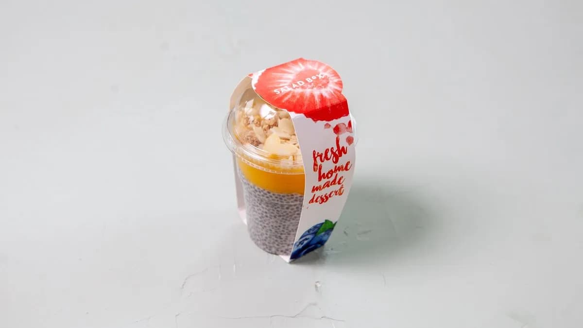 Chia desszert barackpürével