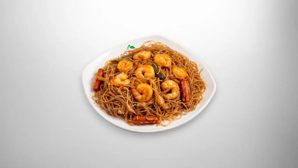 Sült rizstészta rákhússal