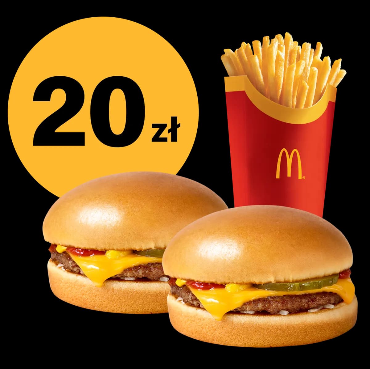 2x Cheeseburger + duże frytki