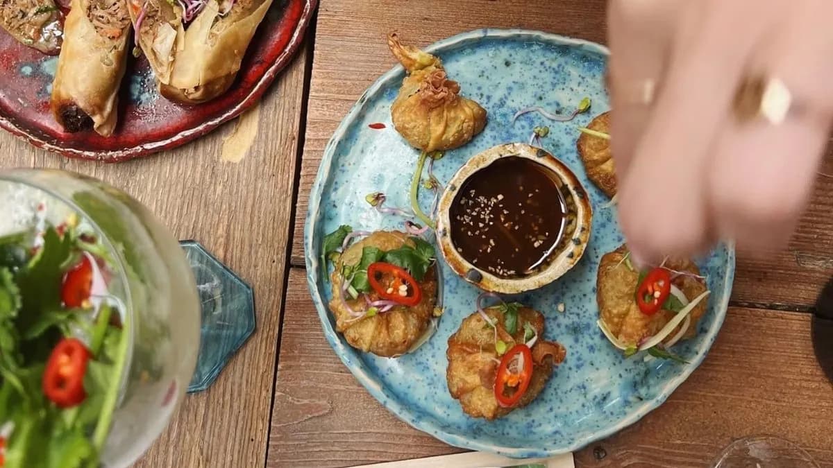 Chrupiące wontony z wieprzowiną