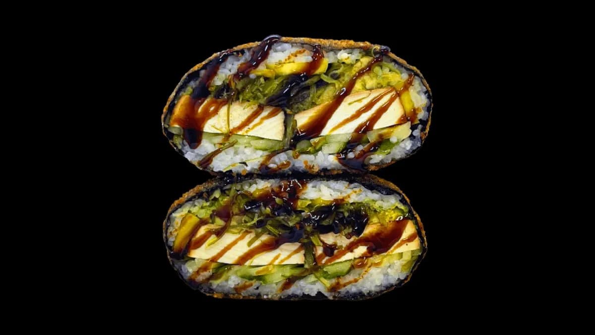 Burger sushi wakame