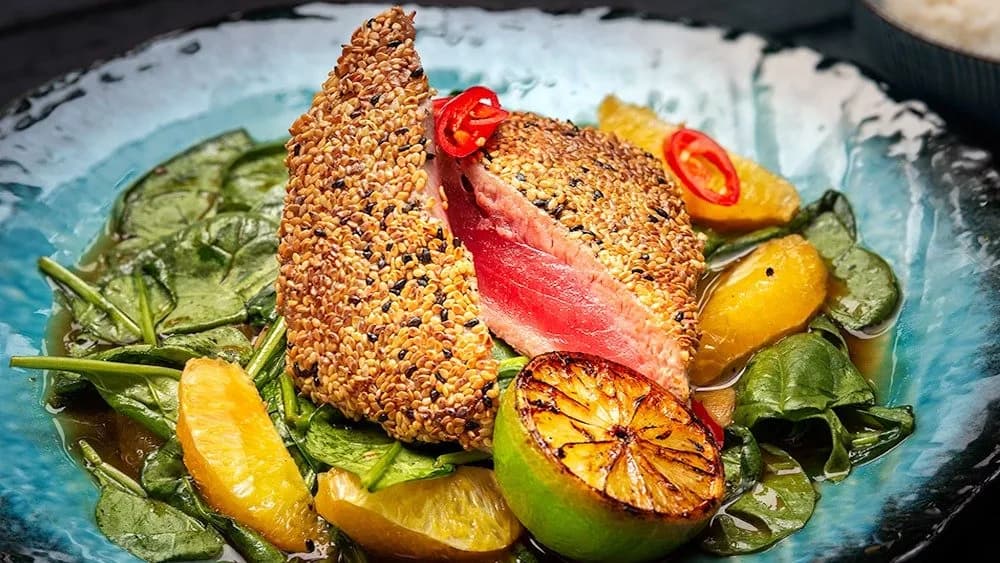 Stek z tuńczyka w sezamie