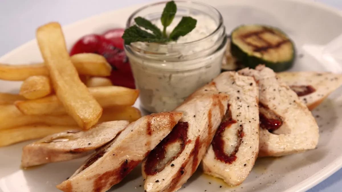 Kotopoulo me haloumi