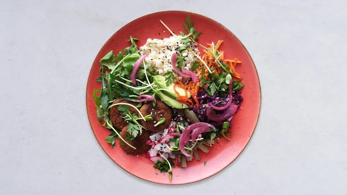 Bowl z kotlecikami z cieciorki 🌿🌿