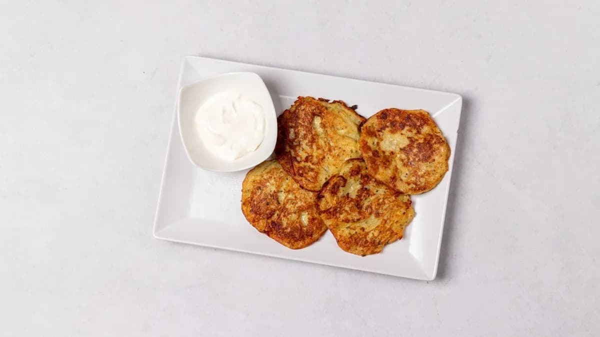 Placki ziemniaczane ze śmietaną 4 szt. (wege)