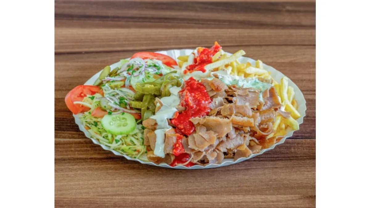 Kebab zestaw max na talerzu klasyczny