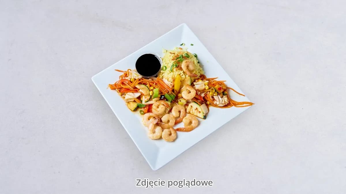 Krewetki z warzywami