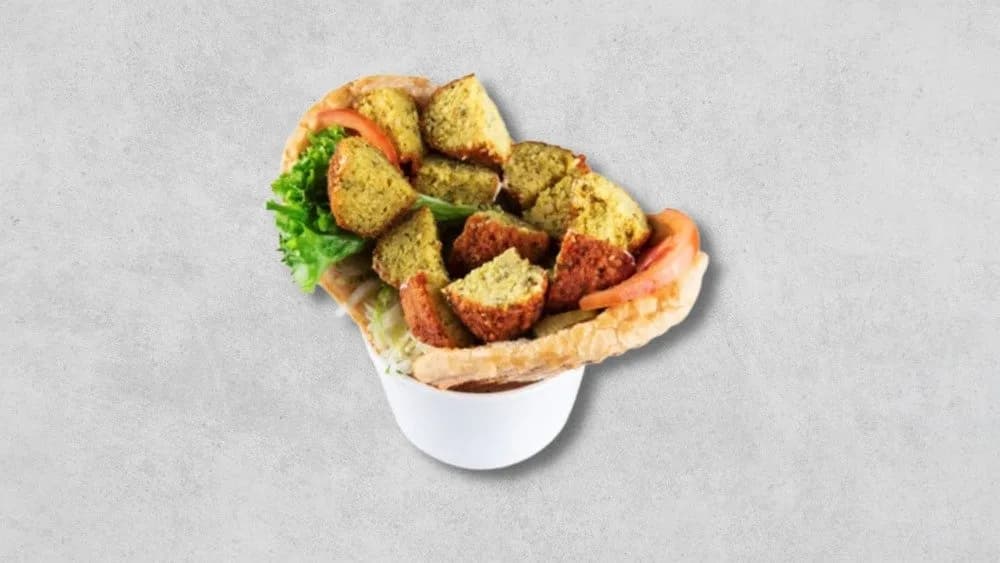 Falafel na grubym cieście