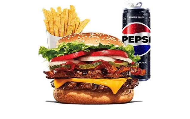 Double Bacon & Cheese Whopper Zestaw