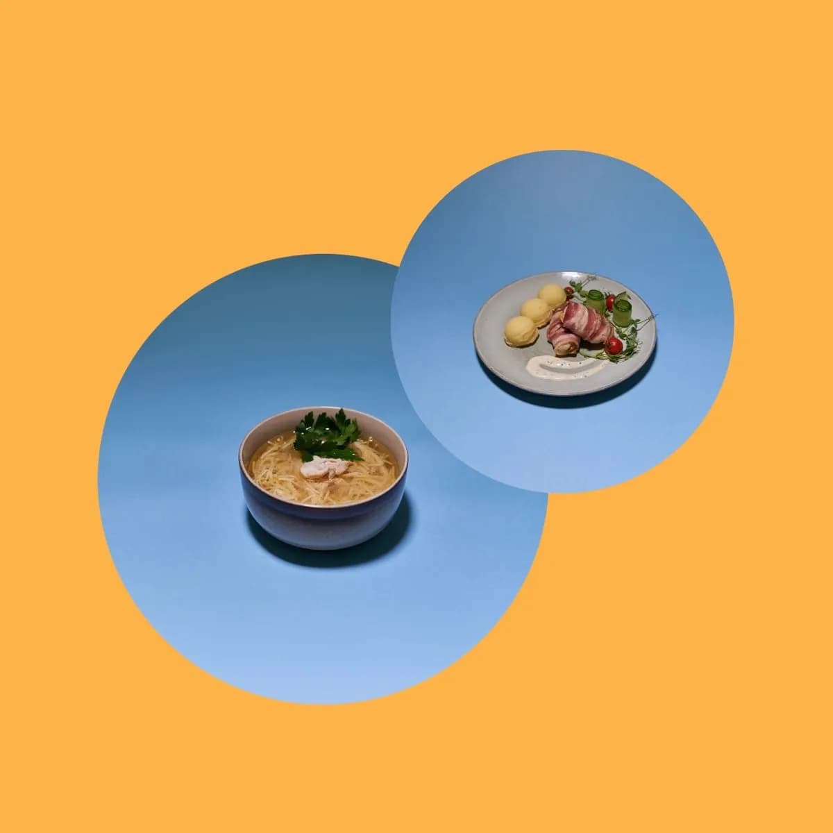 Zupa do wyboru + Roladki w boczku z dodatkiem do wyboru