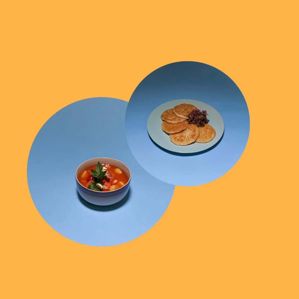 Zupa do wyboru + Placki ziemniaczane (5 szt.)