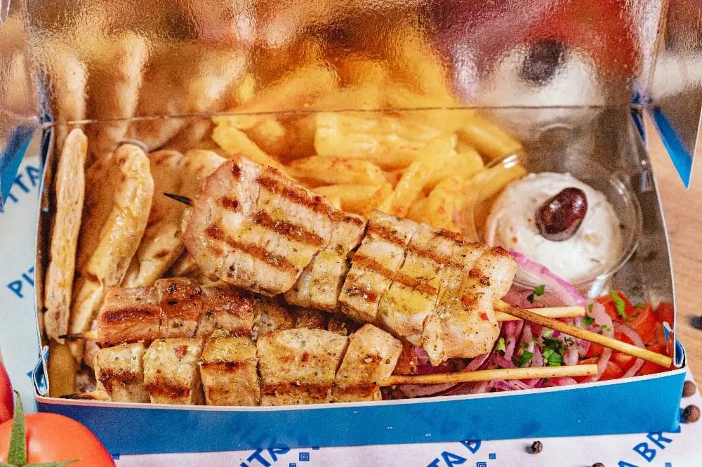 Box Souvlaki XL. Kurczak