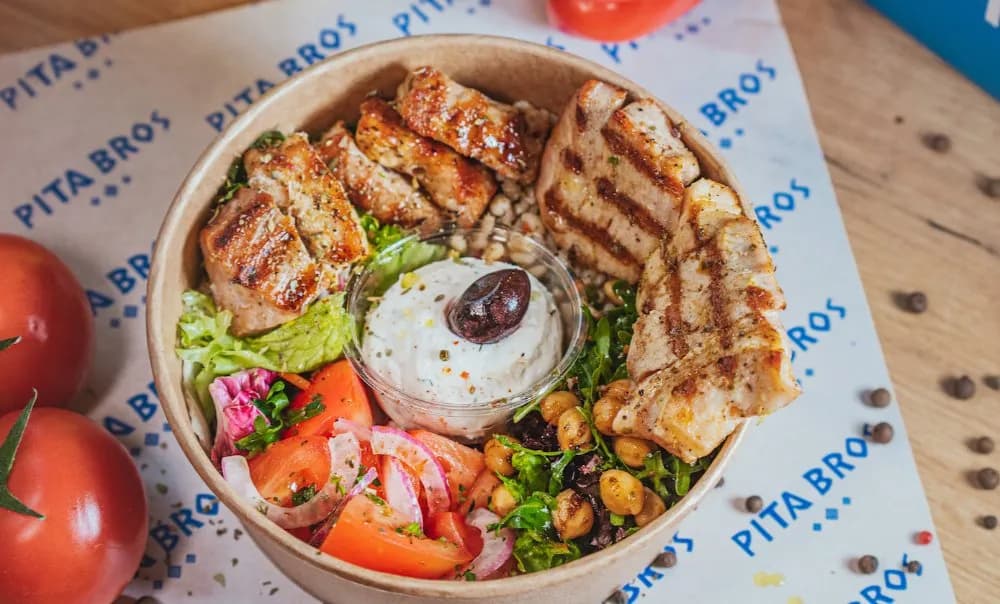 Bowl Souvlaki XL. Wieprzowina