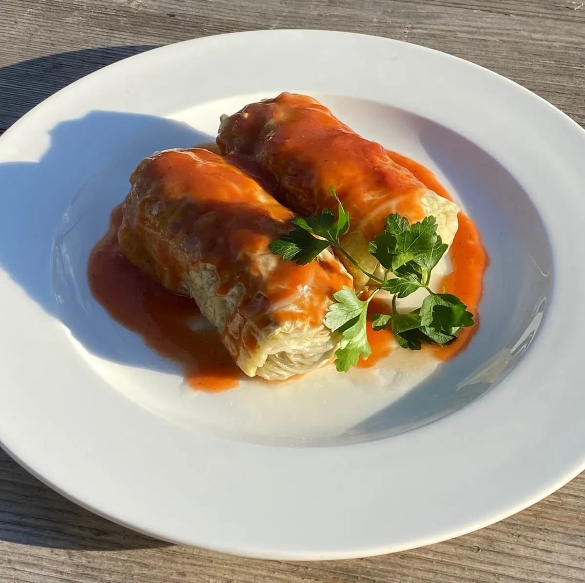 Gołąbki jagnięce w sosie kurkowym