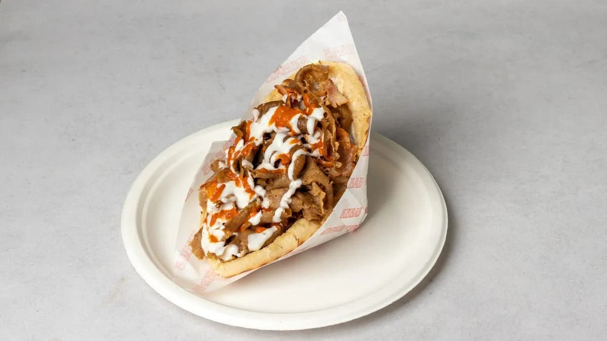 Kebab w grubym cieście