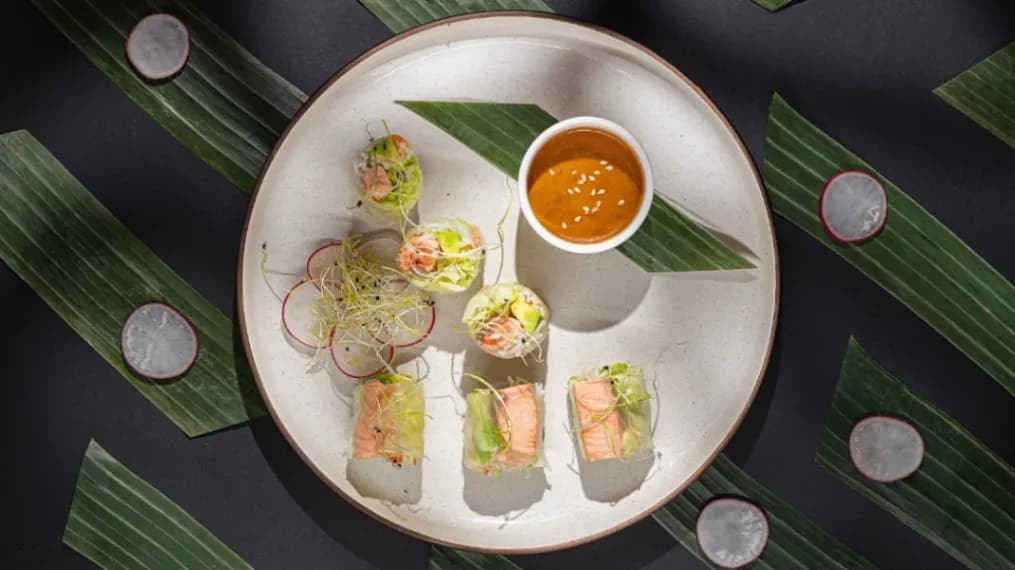 209. Fresh Vietnamese Spring Rolls: Salmon + Avocado