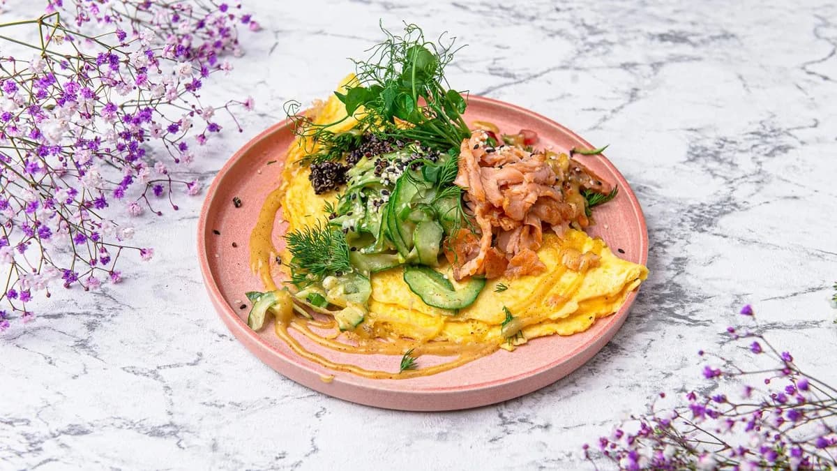 Omlet łosoś