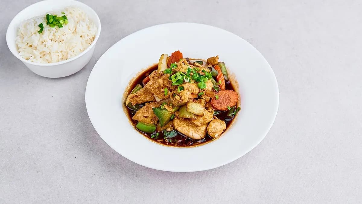 Teriyaki z sałatką pok choy