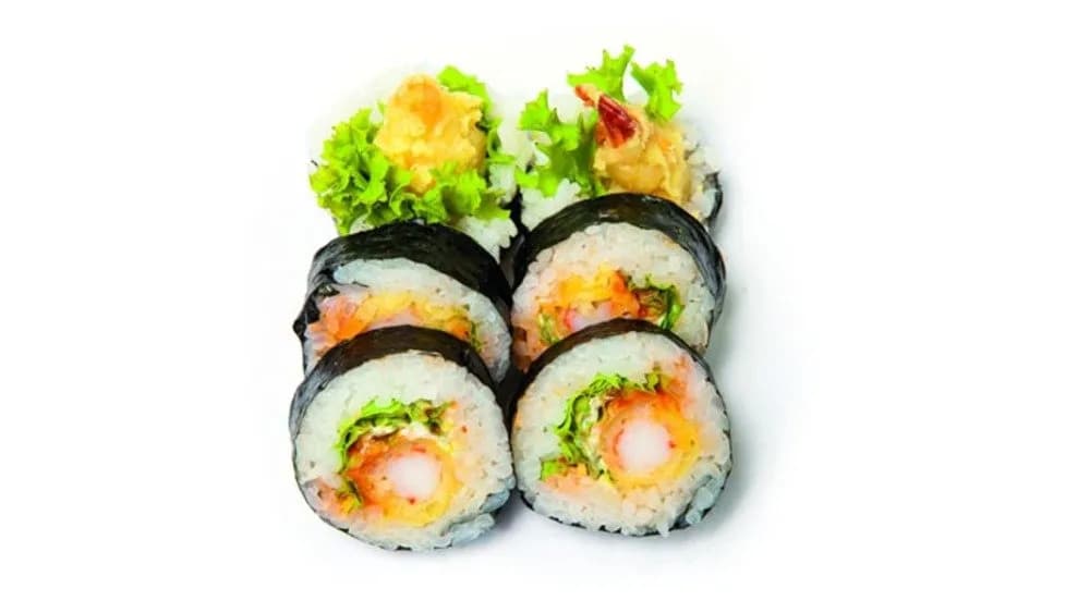 Futomaki z krewetką w tempurze