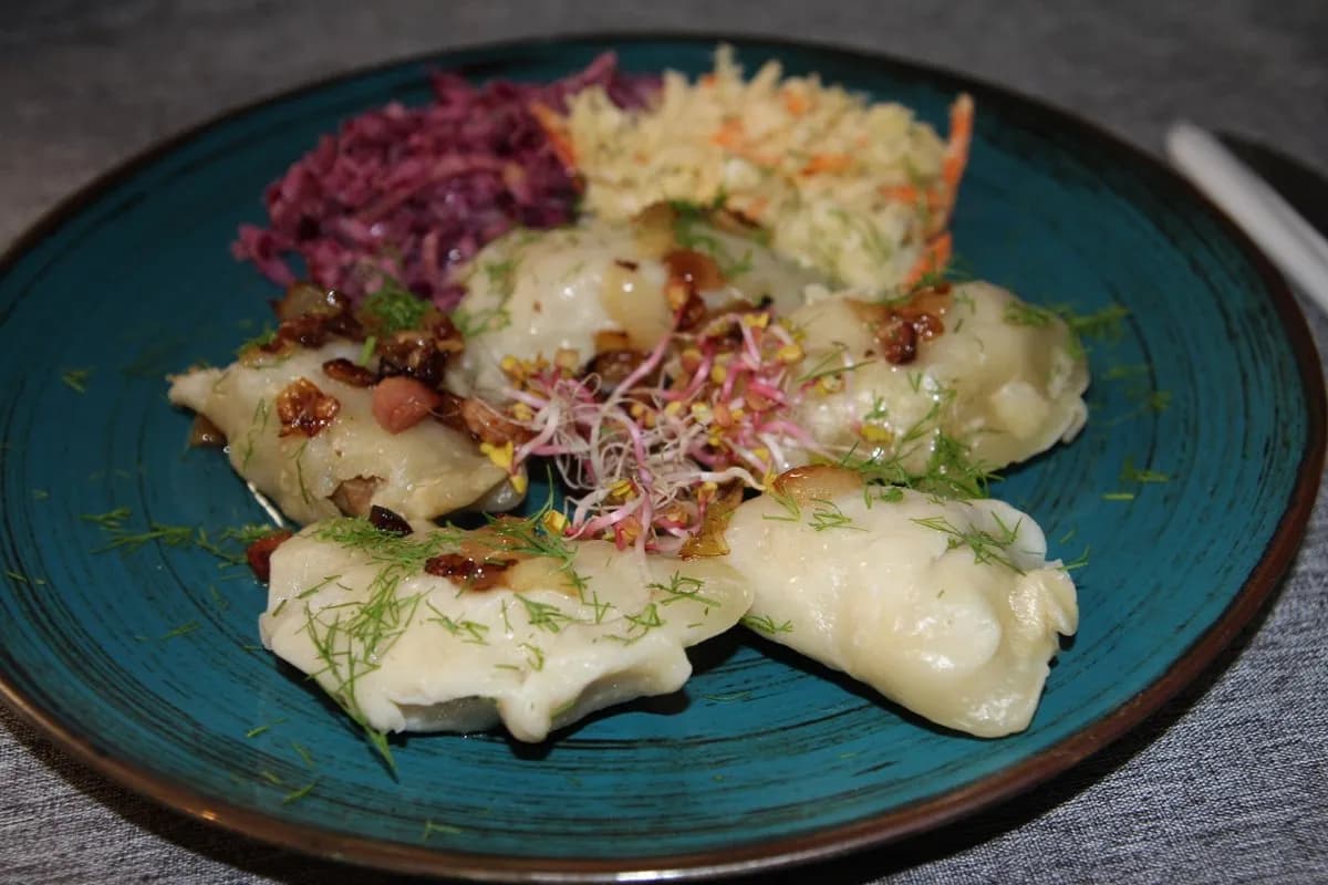 Pierogi z mięsem wołowo-wieprzowym