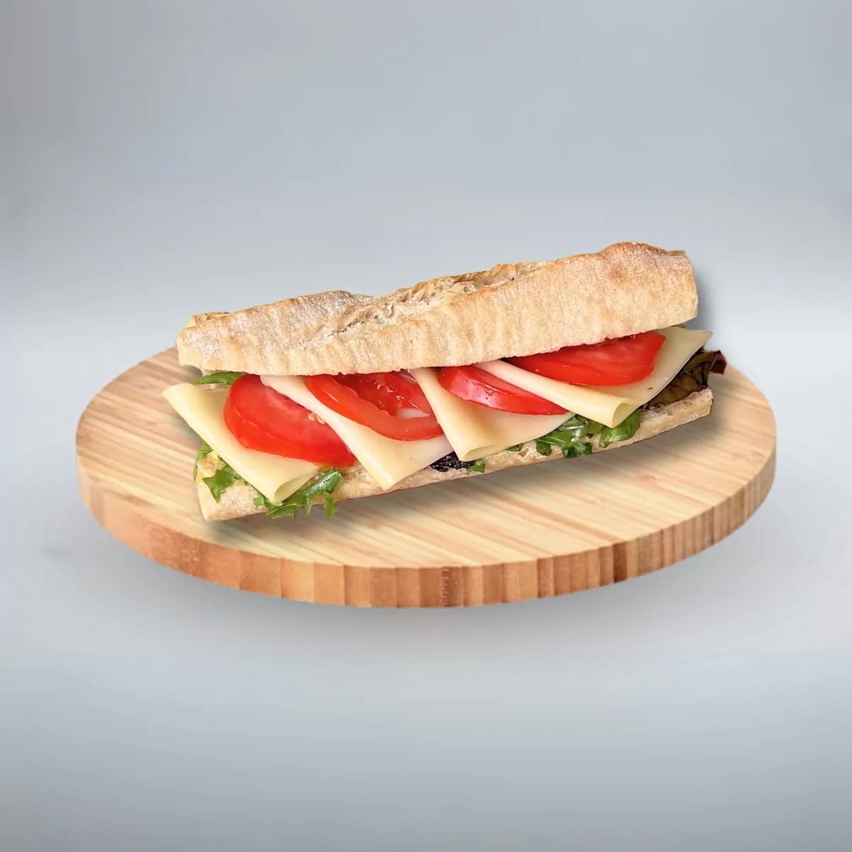 Bagietka z serem  Gouda i pomidorem