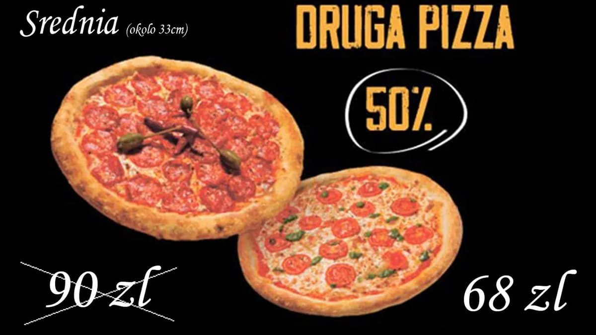Druga Pizza srednia za -50%