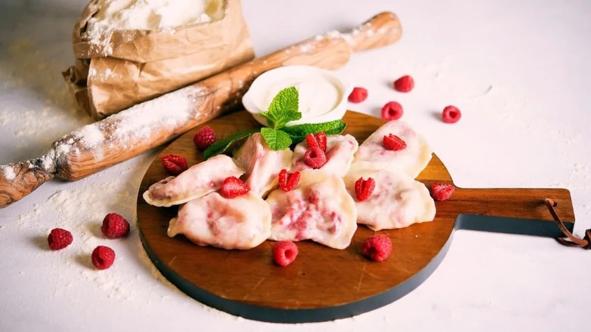 Pierogi z malinami