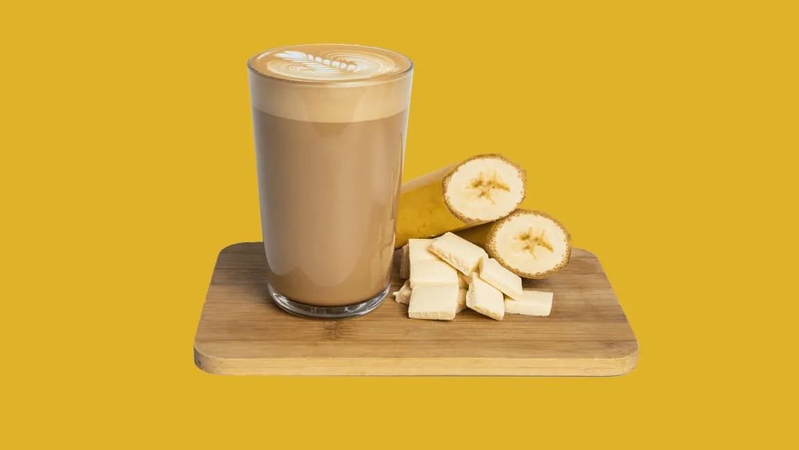 Latte banan biała czekolada