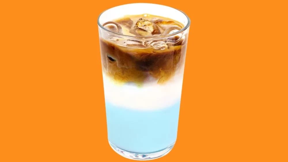 Blue ice latte