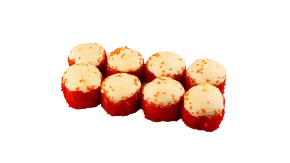 Zapiekany z krewetką w tempurze