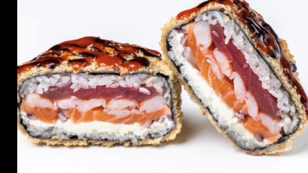 Sushi-burger seafood mix