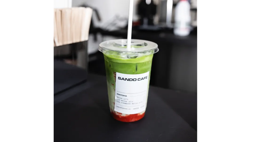Iced Strawberry Matcha Latte