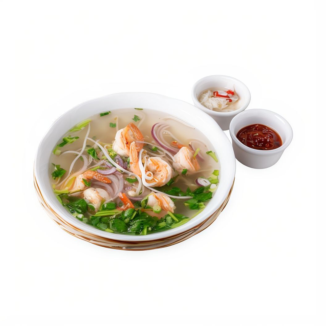 Zupa pho z krewetkami