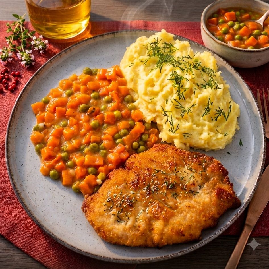 Kotlet z piersi kurczaka w panierce