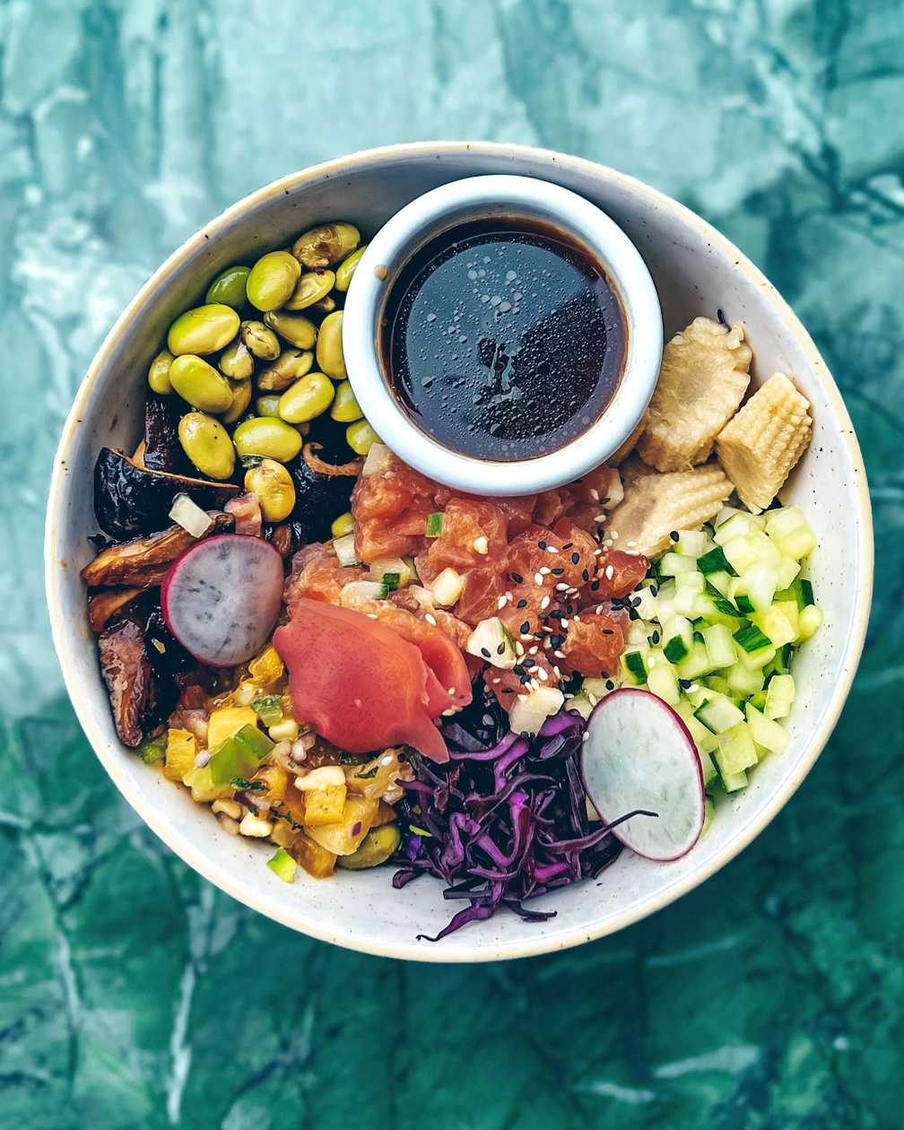 Marinated Maui Salmon Poke Bowl