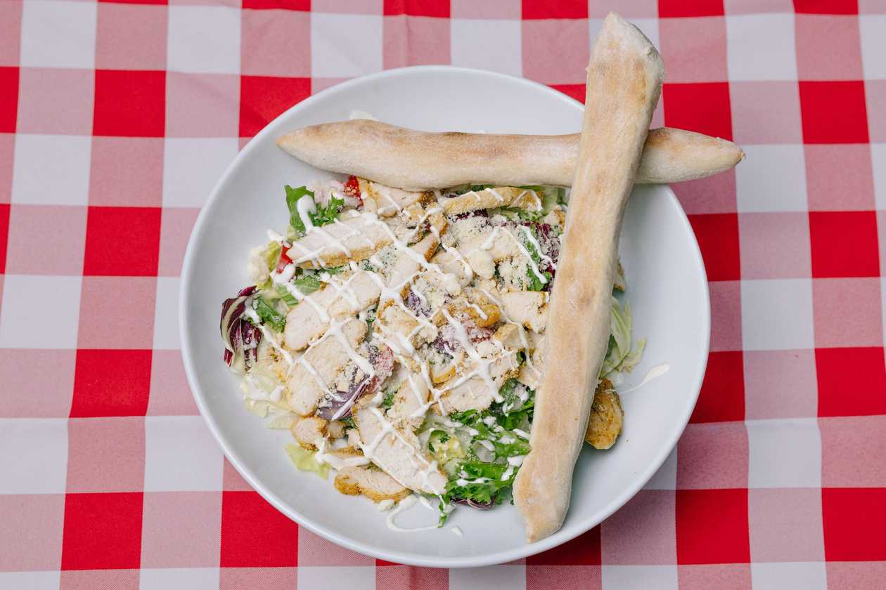 Caesar with Grilled Chicken, Croutons and Parmesan Cheese