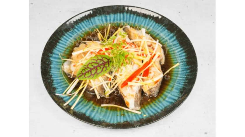 Steamed Halibut in Light Soy Sauce