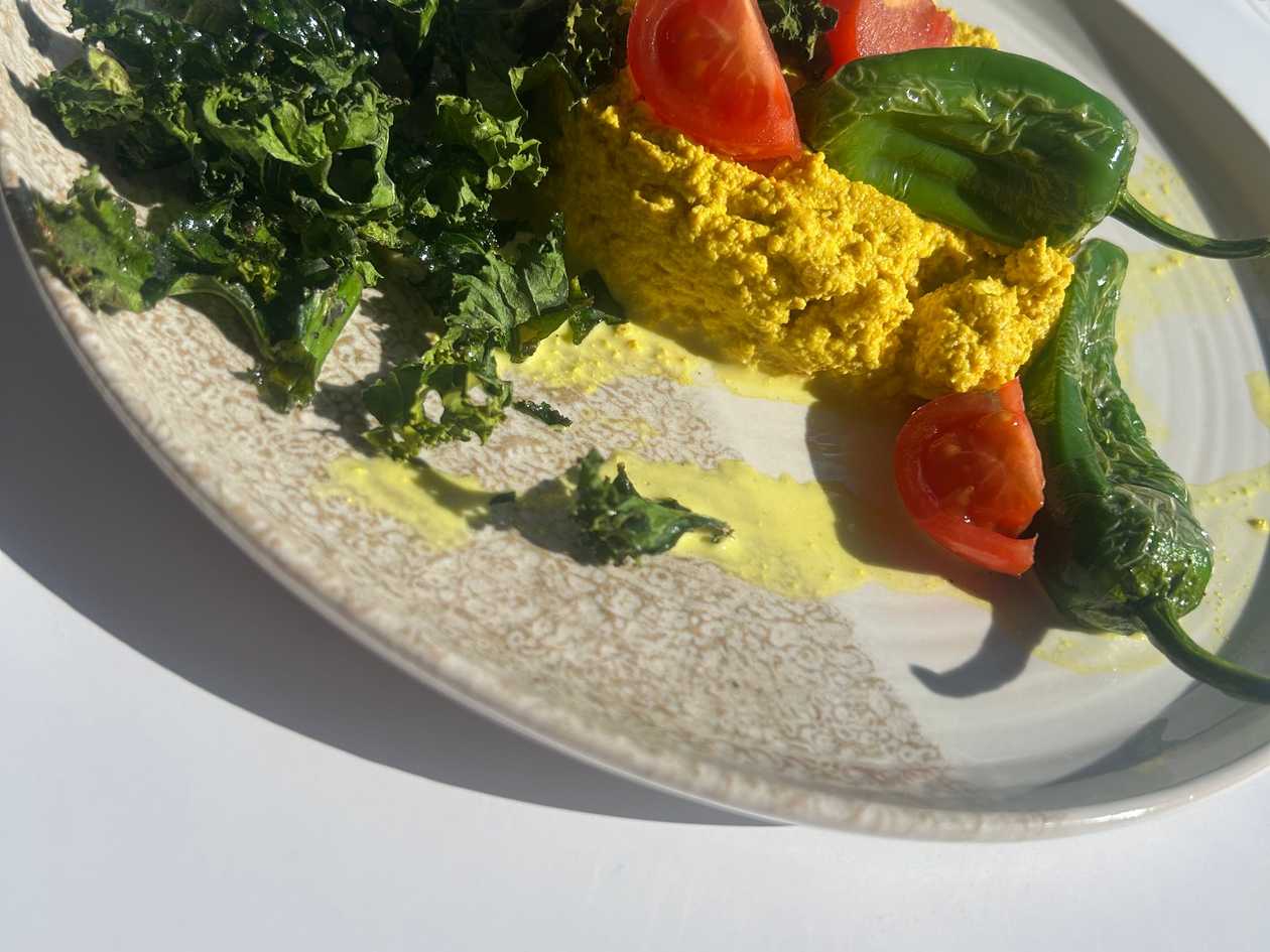 Kale and Tomato Tofu Scramble
