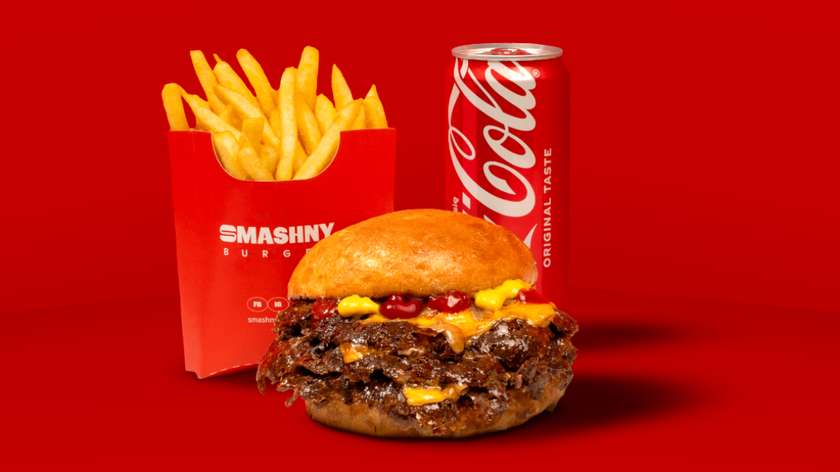 Triple Smashed + Fries + Coca-Cola